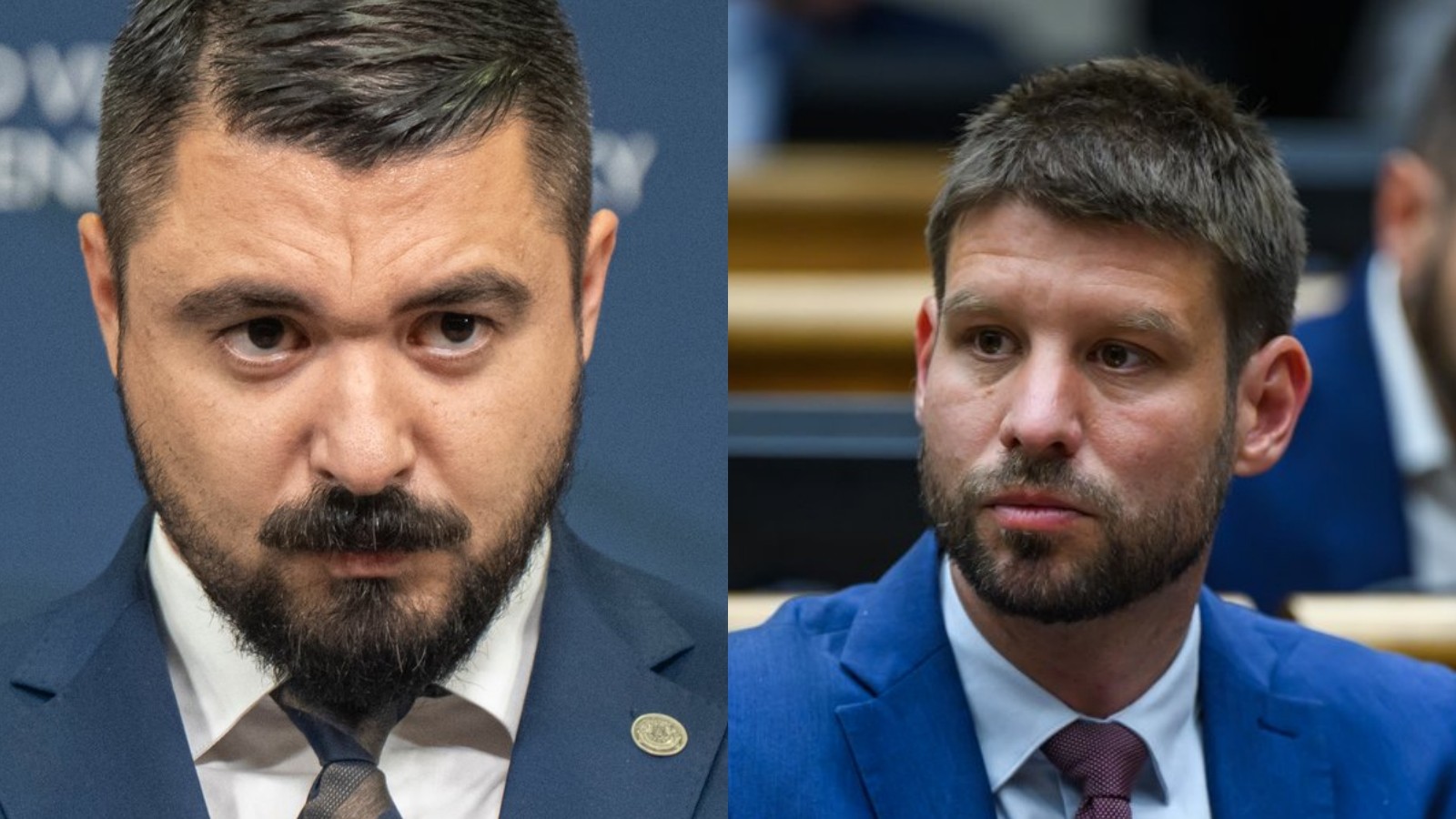 Šéf Slovenskej informačnej služby (SIS) Pavol Gašpar a predseda PS Michal Šimečka.