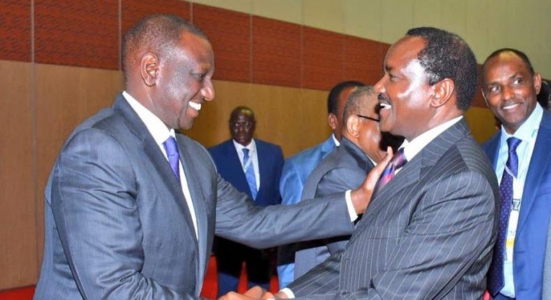 Deputy President William Ruto and Wiper Party leader Kalonzo Musyoka at a past event.