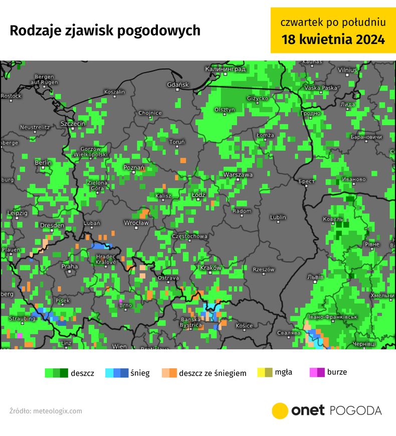 Dziś nigdzie nie zabraknie opadów