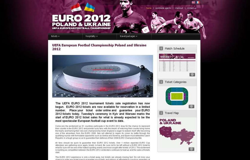 Pojawiły się fałszywe strony oferujące bilety na Euro 2012