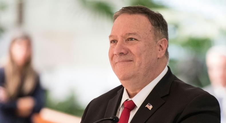 In Kiev, US Secretary of State Mike Pompeo, pictured, will meet President Volodymyr Zelensky, who is at the center of President Donald Trump's impeachment trial