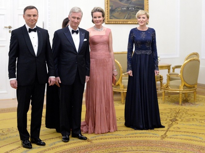 Andrzej Duda, Król Filip, królowa Matylda i Agata Kornhauser-Duda