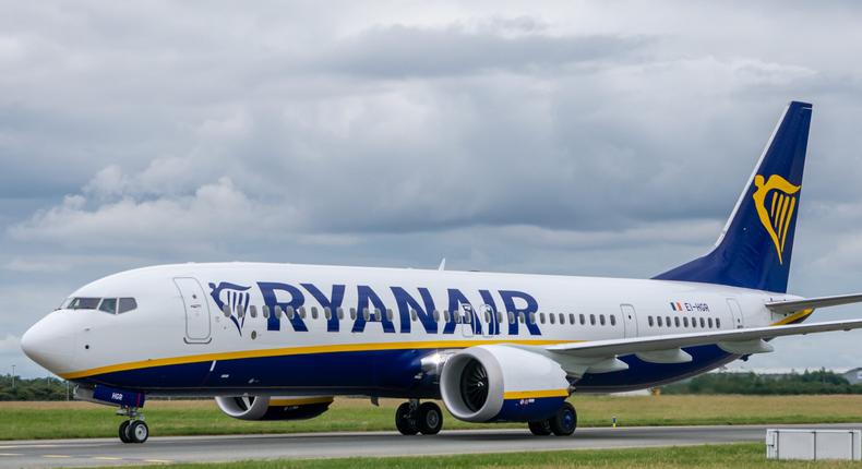 A Ryanair Boeing 737 Max 8200