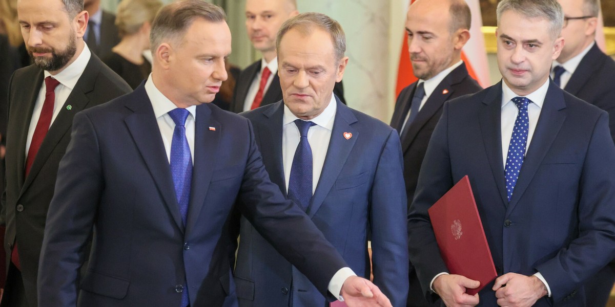 Prezydent Andrzej Duda i premier Donald Tusk