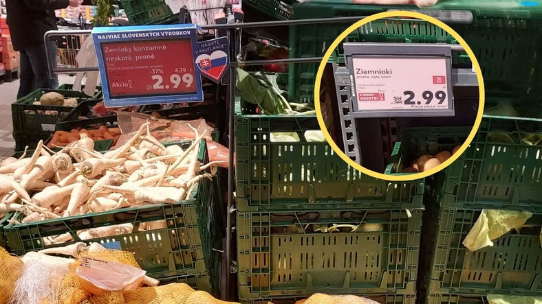 Cena ziemniaków na Słowacji i w Polsce