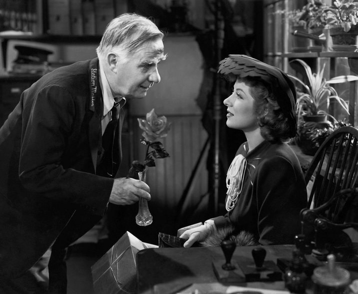 Henry Travers i Greer Garson w filmie "Pani Miniver" (1942)