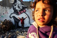 gaza, banksy, murale