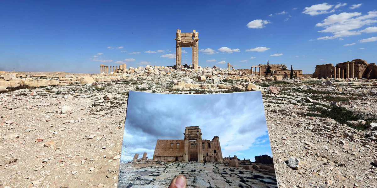 Zdjęcia Palmyry przed atakami ISIS i po nich