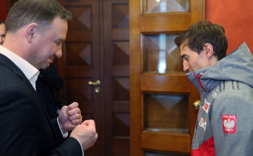 Kamil Stoch i Andrzej Duda