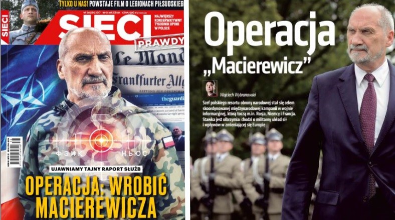 Okładka "Sieci" oraz artykuł w "Do Rzeczy"