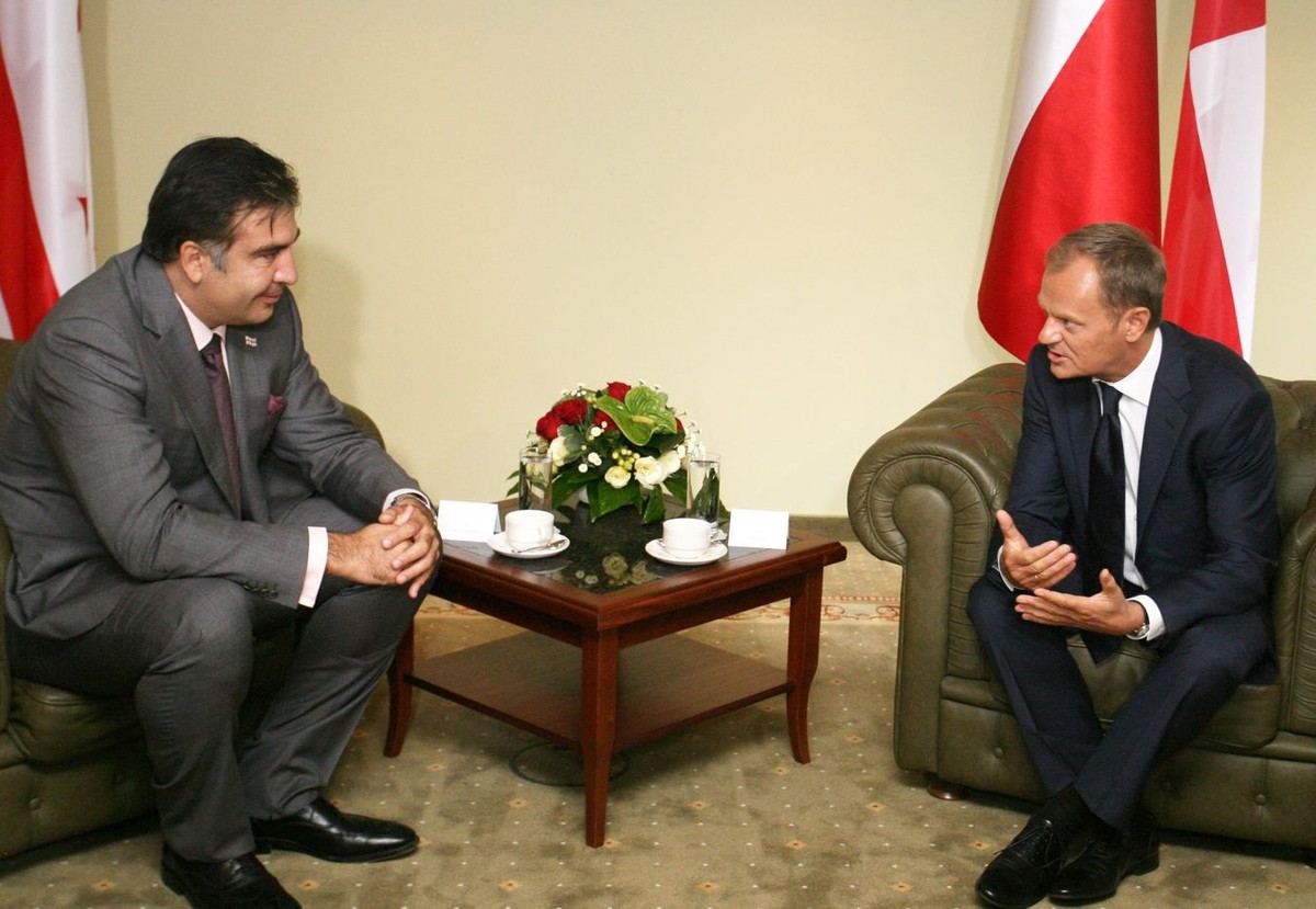 Micheil Saakaszwili i Donald Tusk