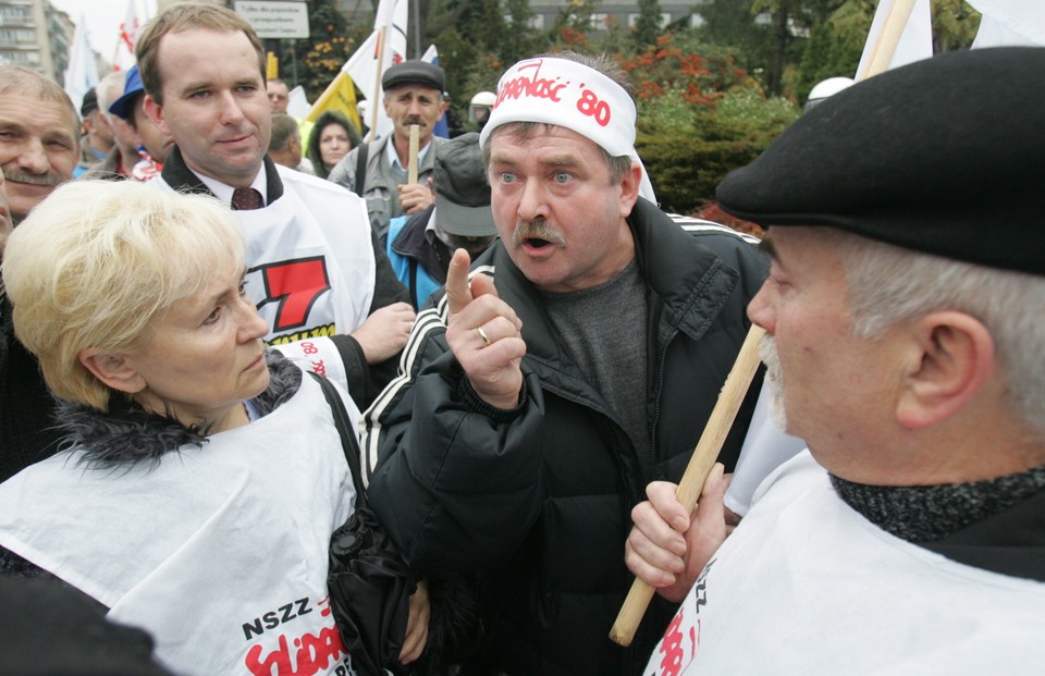 WARSZAWA ZWIĄZKI PROTEST EMERYTURY