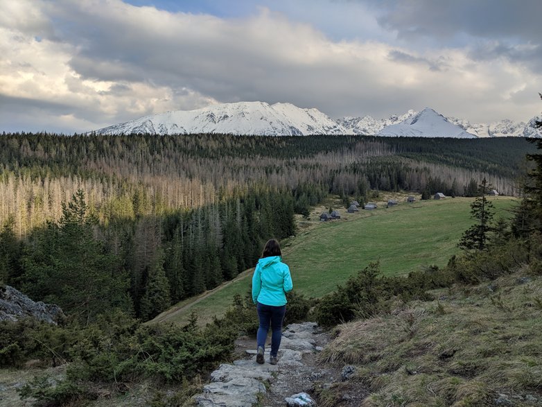 Zejście na Polanę Kopieniec od północnej strony. 