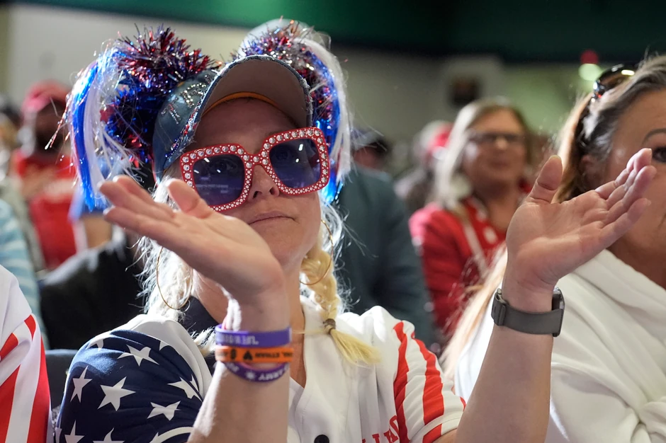 Pristalice Donalda Trampa na skupu u Grinsborou u Severnoj Karolini 2. marta