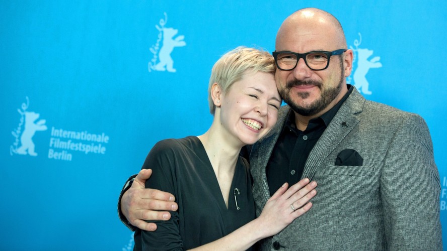 Piotr Gąsowski i Viktoriya Korotkova na konferencji prasowej