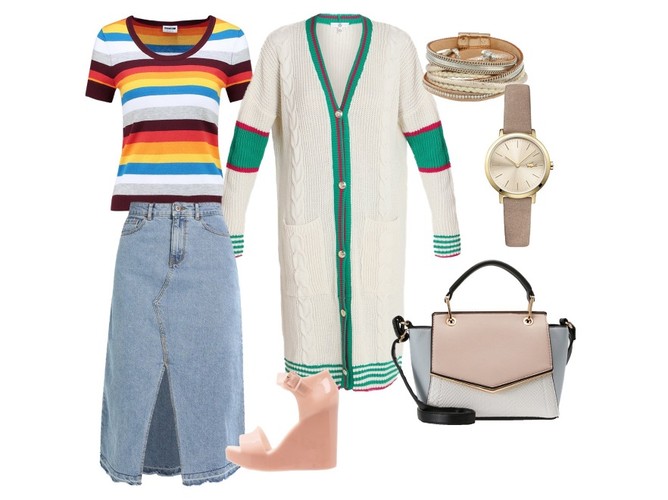 STYLIZACJE z jeansową spódnicą