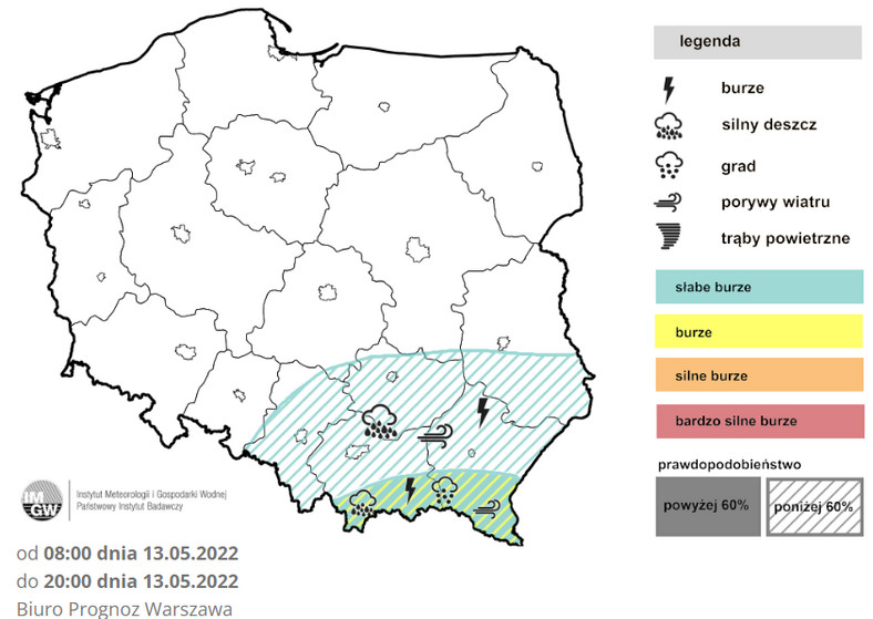 W piątek zagrzmieć może na południowym wschodzie