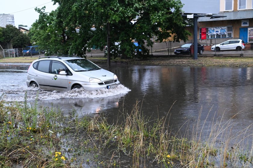 Zalane ulice w Szczecinie