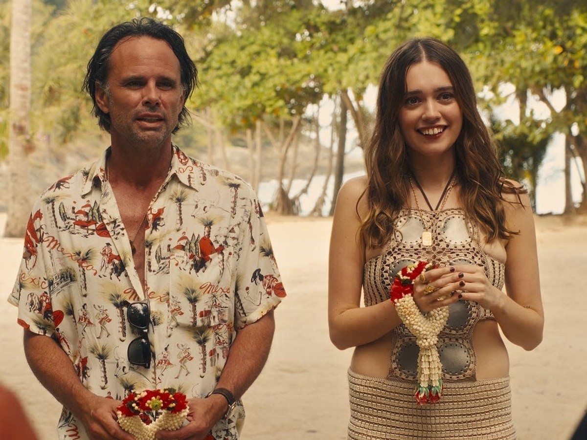 Walton Goggins i Aimee Lou Wood w trzecim sezonie serialu "Biały Lotos"