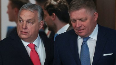 Premier Węgier Viktor Orban i premier Słowacji Robert Fico