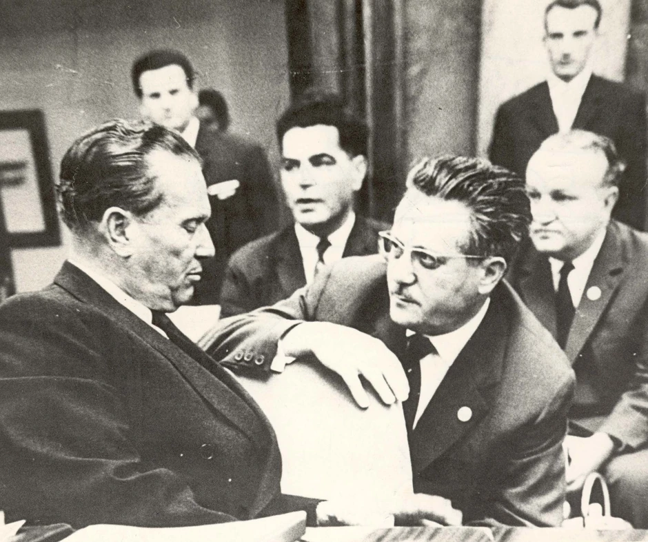 Josip Broz Tito, Veljko Vlahović, Edvard Kardelj i Vladimir Bakarić