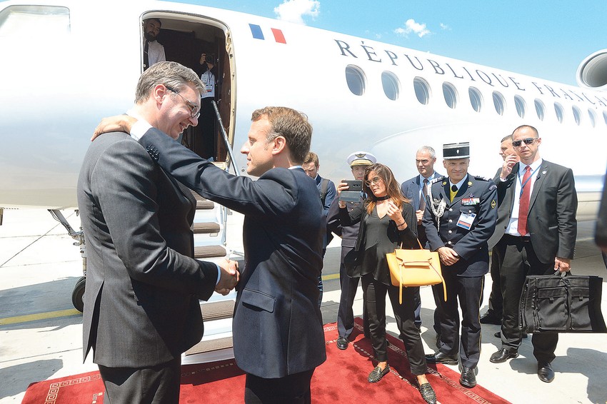 Aleksandar Vučić i Emanuel Makron