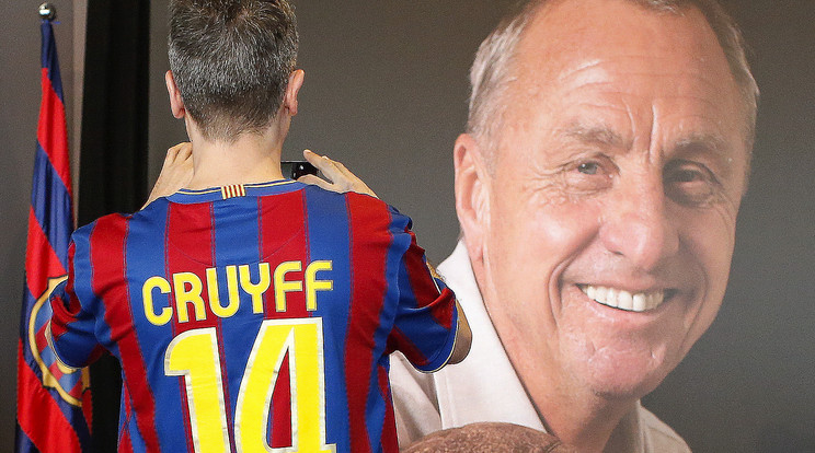 Cruyff a Barcelona legendás játékosa volt, szurkolók tízezrei gyászolták /Fotó: AFP