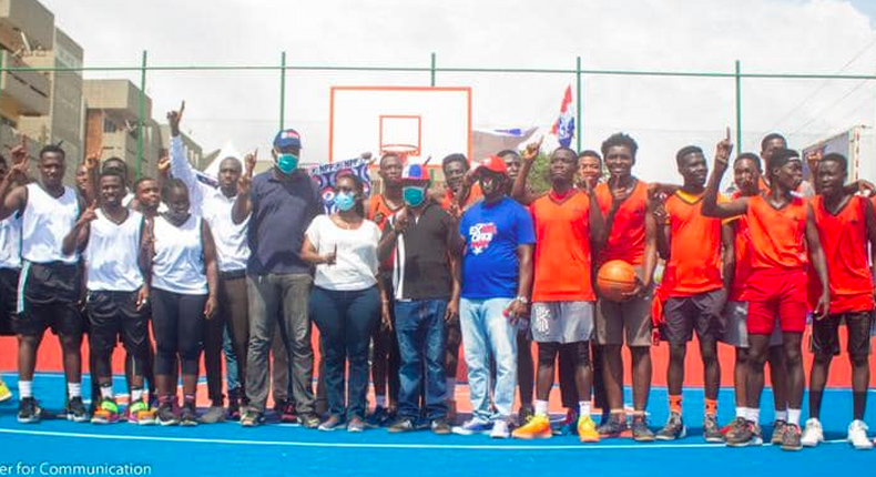 Ablekuma West MP, Ursula Owusu-Ekuful commissions basketball court in constituency