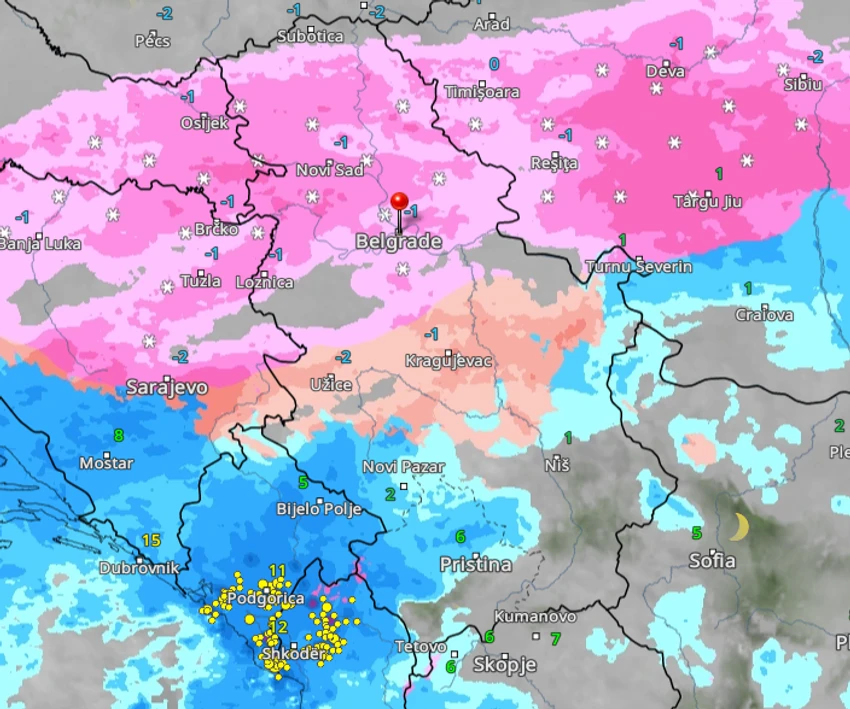 Vreme za Badnji dan u 3 časa
