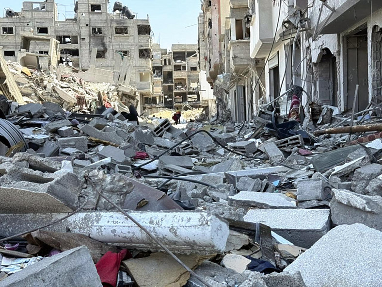 Strefa Gazy po izraelskich bombardowaniach, kwiecień 2024 r.