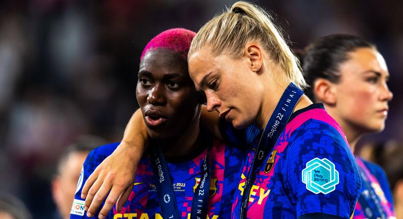 Asisat Oshoala Barcelona Femeni UWCL (IMAGO/Bildbyran)