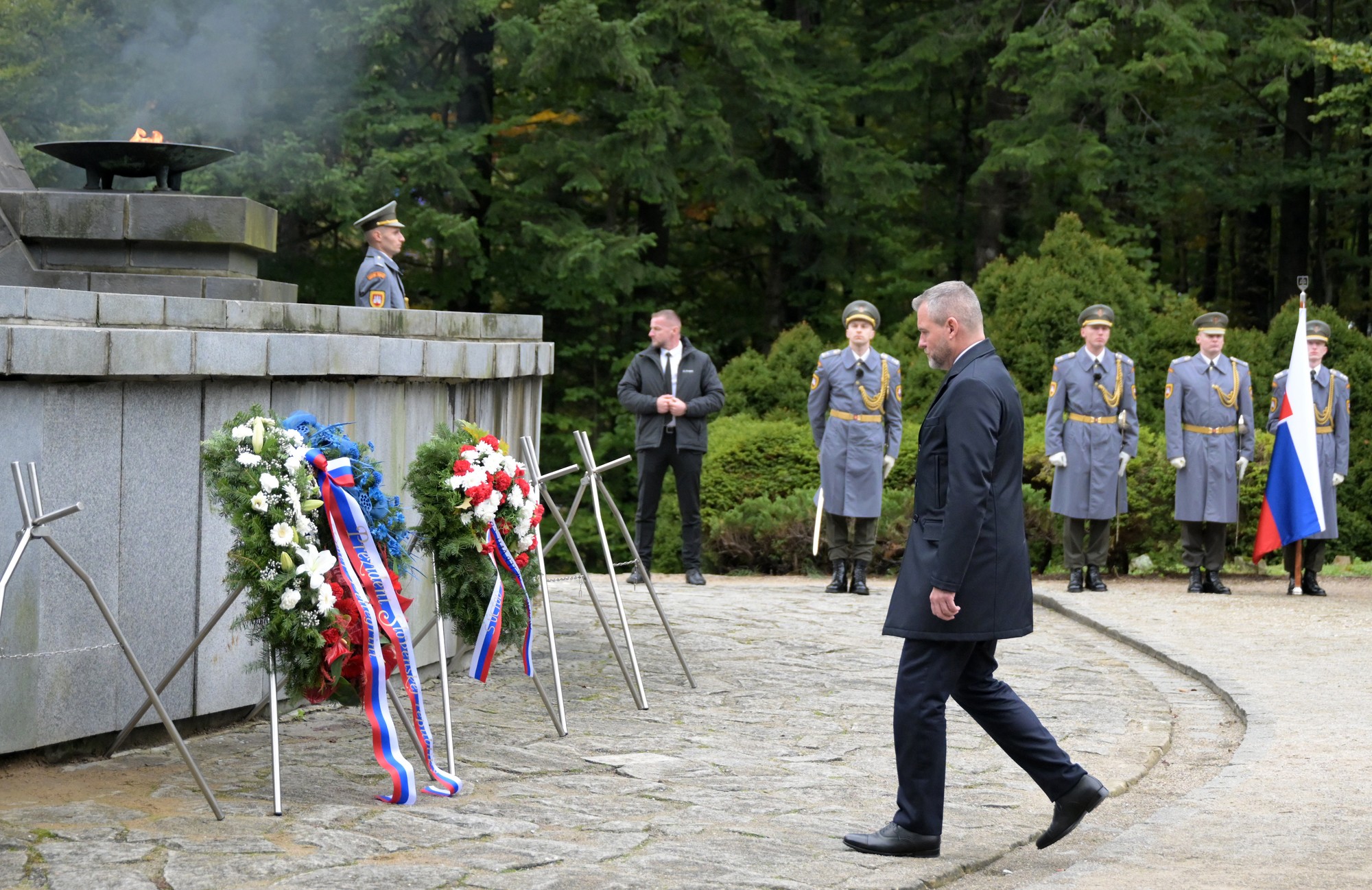 Peter Pellegrini počas osláv 80. výročia Karpatsko-duklianskej operácie.