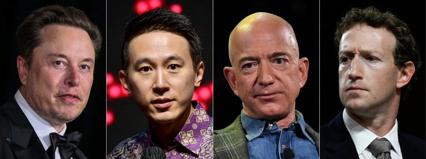 Ilon Mask, Šou Zi Ču, Džef Bezos i Mark Zakerberg