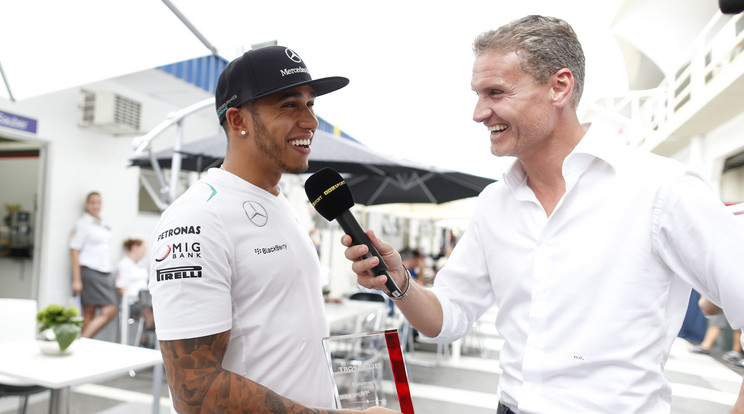 David Coulthard és Lewis Hamilton/Fotó: AFP