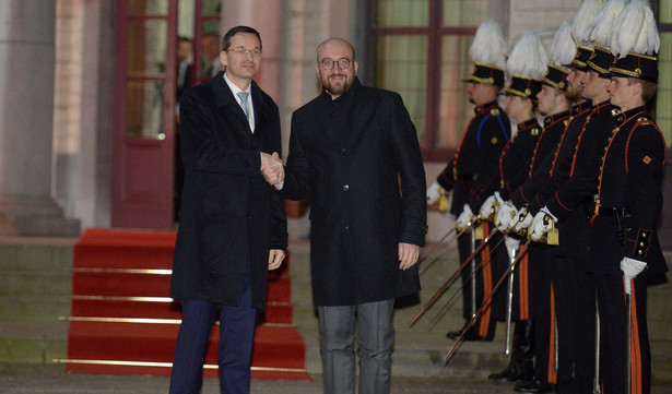 Premier Mateusz Morawiecki oraz premier Belgii Charles Michel