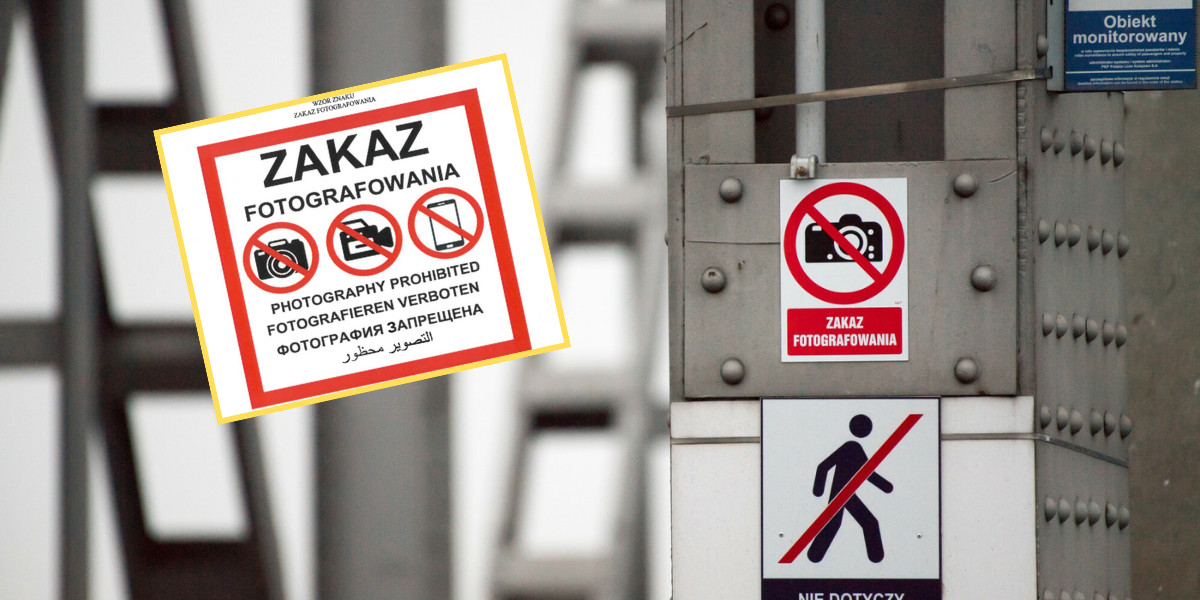 Nowe tabliczki "Zakaz fotografowania" mają kosztować ok. mln zł. Zdjęcie podglądowe. (screen: legislacja.rcl.gov.pl)