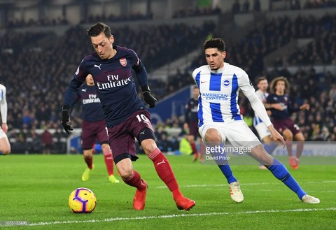Leon Balogun and his Brigton's teammates held the Gunners to a 1-1 draw at home (Getty Images)