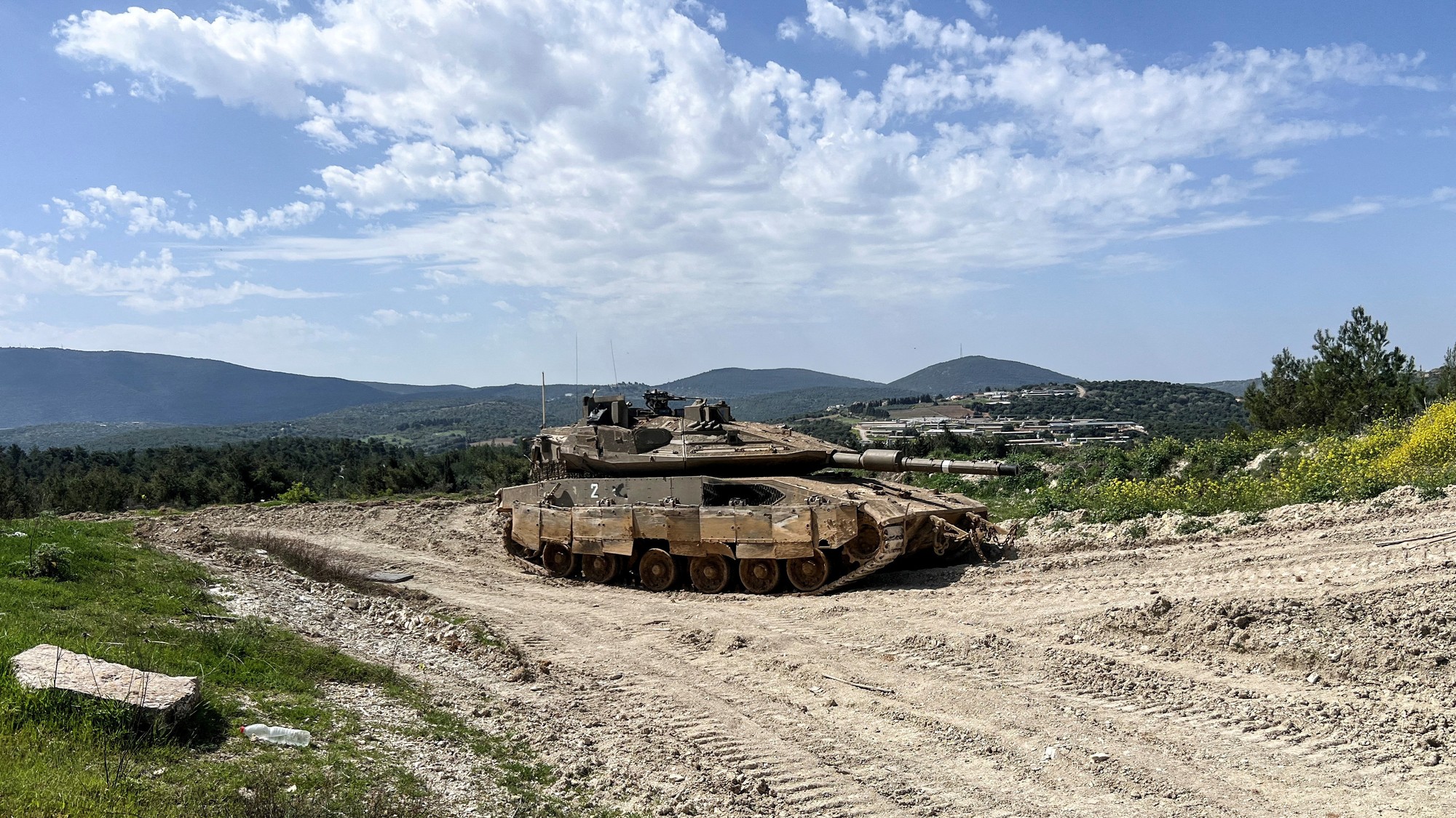 Pozície izraelských vojenských síl na izraelsko-libanonskej hranici, REUTERS/Avi Ohayon