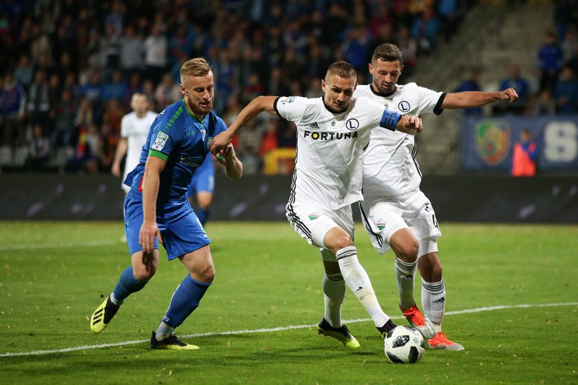 Pilka nozna. Ekstraklasa. Miedz Legnica - Legia Warszawa. 22.09.2018