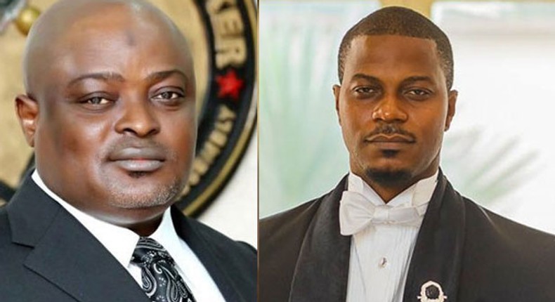 Lagos State House of Assembly Speaker, Mudashiru Obasa (left) and the Labour Party governorship candidate in Lagos State for the 2023 election, Gbadebo Rhodes-Vivour (right) [Channels TV]