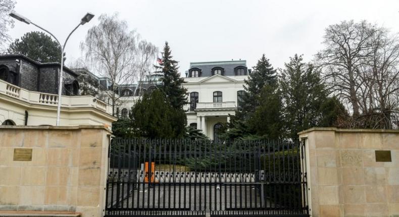 Czech intelligence says Russia took advantage of its big embassy in Prague to maintain a spy network