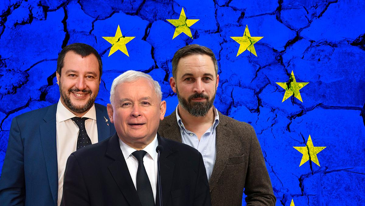 Jarosław Kaczyński, Matteo Salvini, Santiago Abascal
