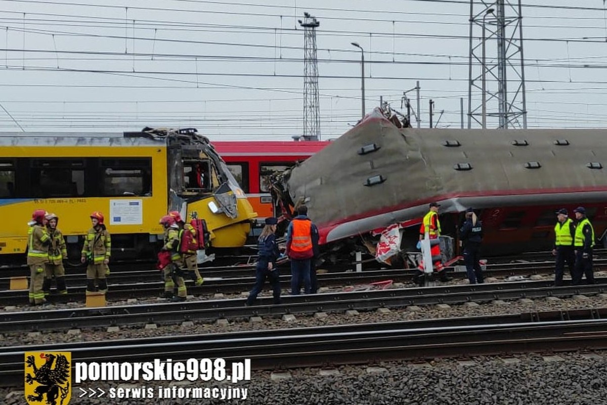 Zderzenie pociągów w Gdyni