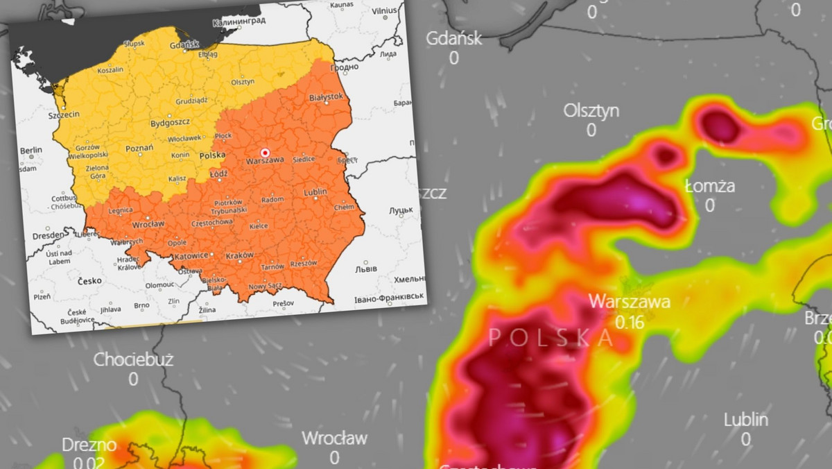 Poniedziałek w Polsce będzie burzowy. Możliwe nawet trąby powietrzne