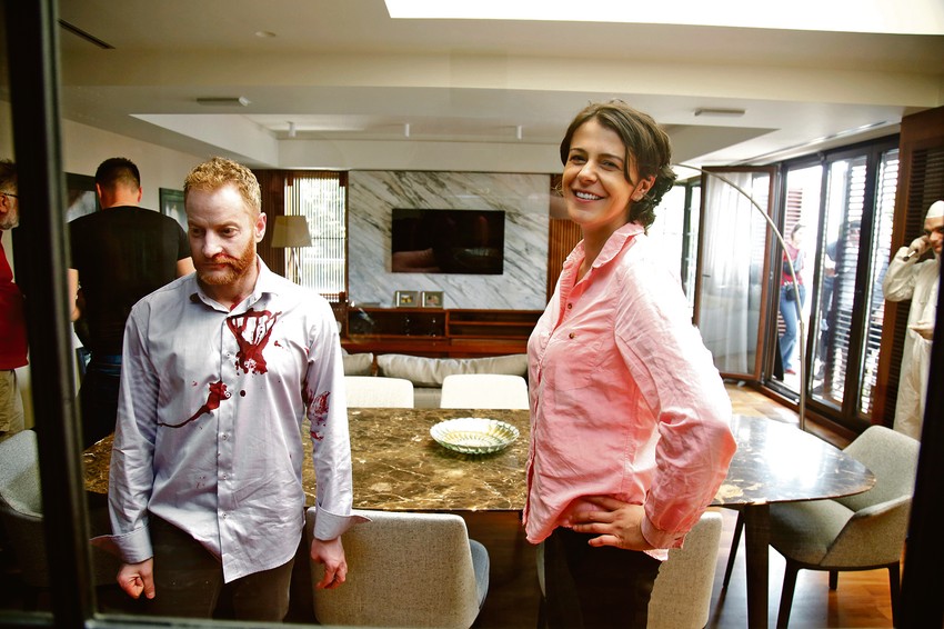 Nataša Drakulić na snimanju