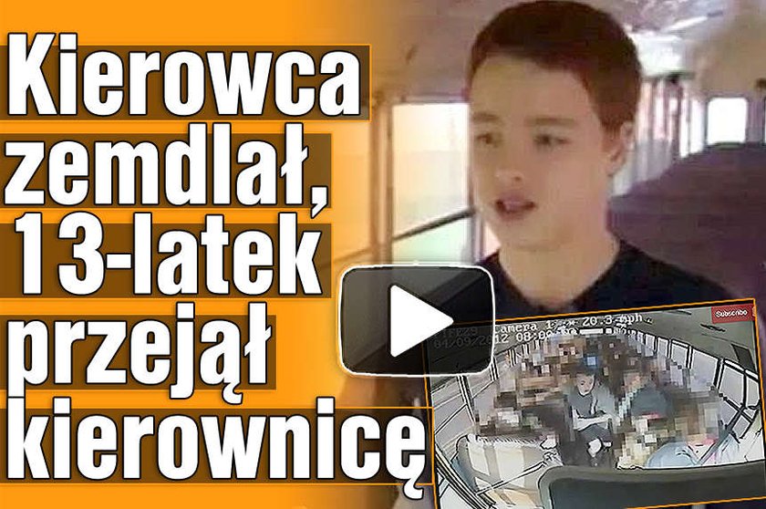 Kierowca zemdlał, 13-latek przejął kierownicę. FILM