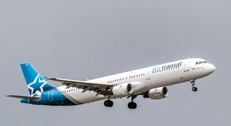 An Air Transat plane in Canada.