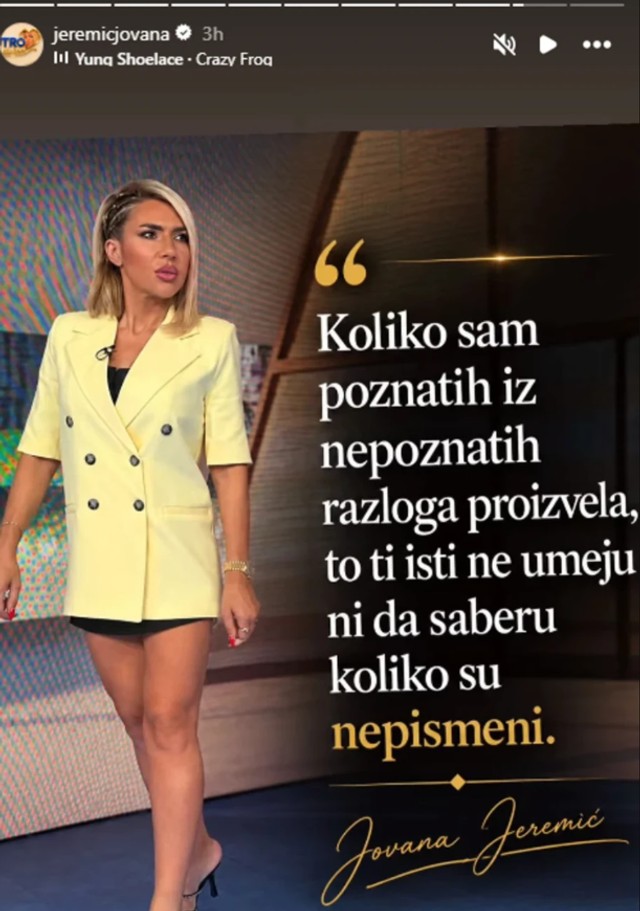 Objava Jovane Jeremić 