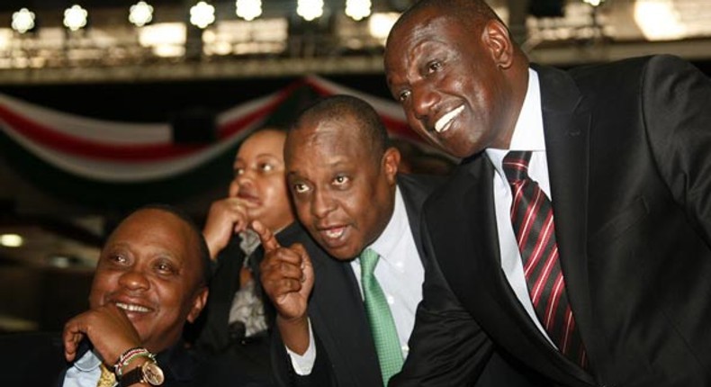 President Uhuru Kenyatta with DP William Ruto and CS Henry Rotich