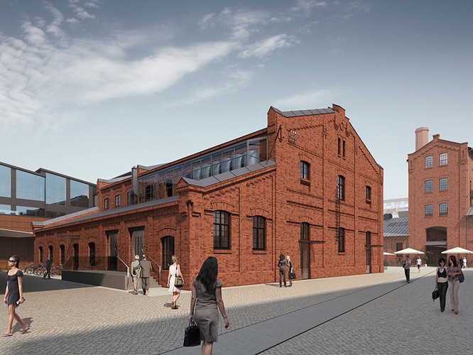 Wytwórnia Wódek „Koneser”/ Centrum Praskie Koneser. Centrum Praskie Koneser to projekt miejskiego kwartału budynków mieszkalnych, biurowych i handlowych, który ma powstać na terenie dawnej warszawskiej Wytwórni Wódek „Koneser” z końca XIX wieku, zlokalizowanej w samym centrum tzw. Starej Pragi.  Obszar inwestycji, ok. 5 hektarów, jest  równy niemal połowie powierzchni warszawskiej Starówki. Inwestycję realizuje spółka utworzona przez BBI Development. Lata świetności historycznego „Konesera” przypadają na dwudziestolecie międzywojenne, kiedy to w fabryce zatrudnionych było ponad 400 osób, a produkcja wynosiła nawet ćwierć miliona butelek wysokoprocentowych trunków na dobę. Większość zabytkowych budynków  przetrwała II wojnę światową. Już w XXI wieku  spadek produkcji oraz kłopoty finansowe doprowadziły do zamknięcia fabryki w 2007 r. Obok wizualizacja odnowionego starego magazynu spirytusu na terenie Wytwórni Wódek Koneser.